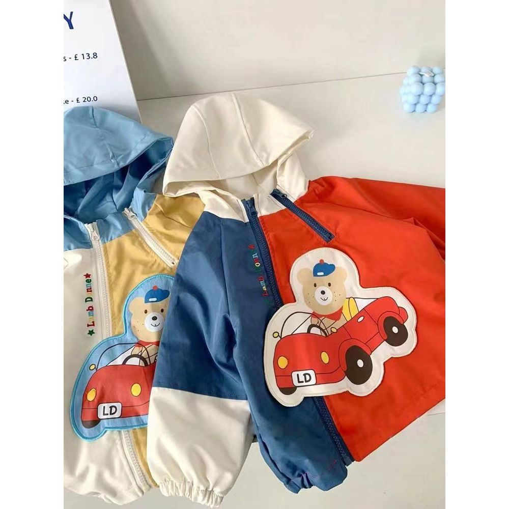 Cor Primavera Outono Crianças Bebê Crianças Retalhos Jaqueta Menino Versão Jaqueta Crash Top Moda Moda Moda Coreana — R$ 47,01 em Shopee