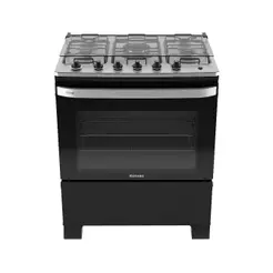 Fogao Itatiaia Itachef 5 Bocas Mesa De Inox Preto Tripla Chama Bivolt (3700000500)