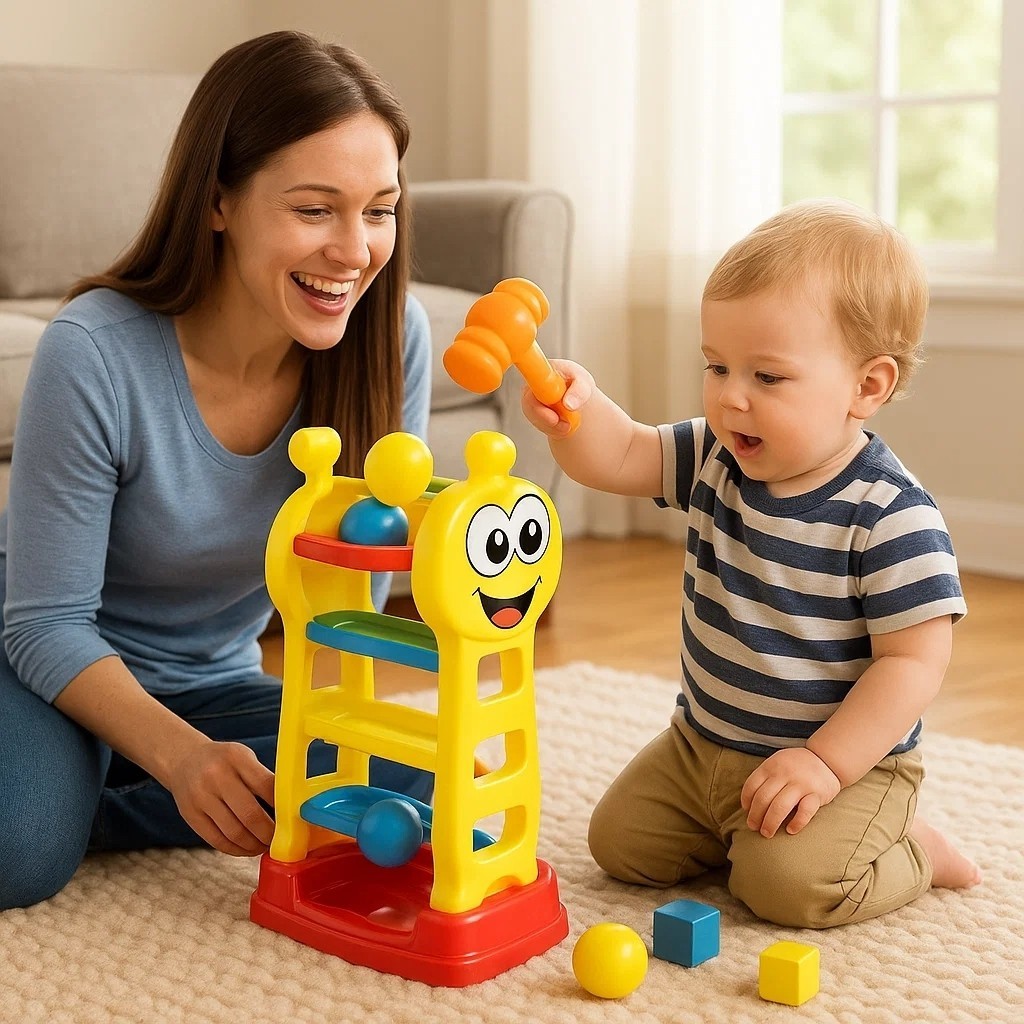 Brinquedo martelinho baby peia bate bola bolinha bichinho interativo presente crianca de achadinhos