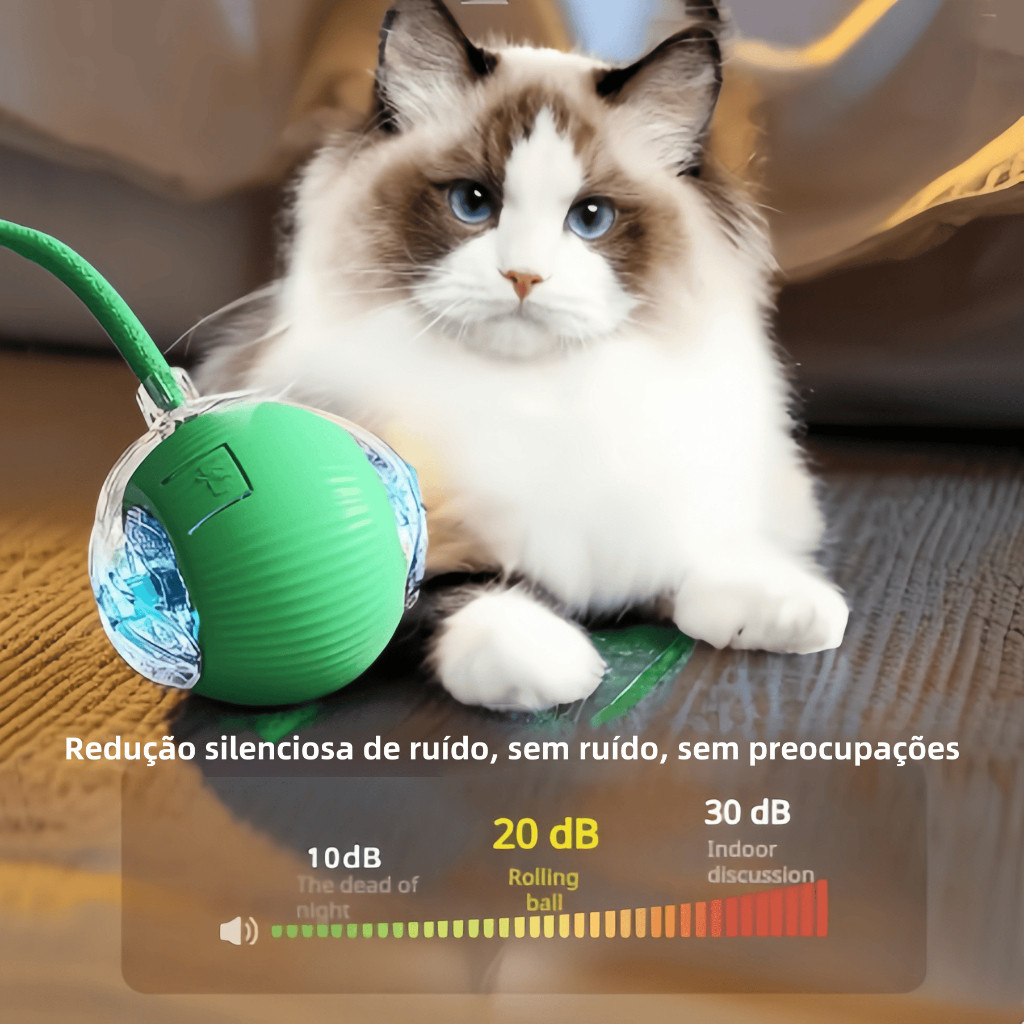 Brinquedo Inteligente Para Cães E Gatos De Estimação , Bola Rolante Automática , Elétrica Recarregável novo geracao