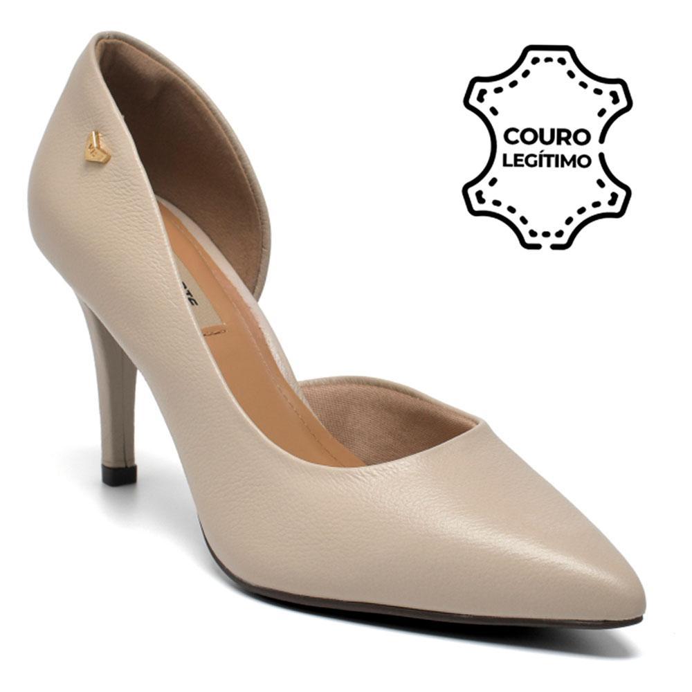 Scarpin de Couro e Salto Feminino Via Marte 348-001-01