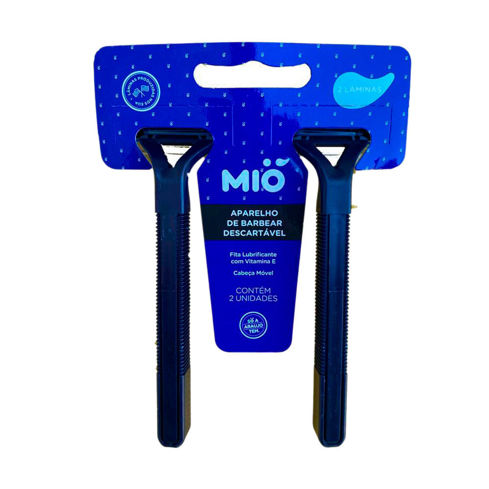 Aparelho de Barbear Descartável Mió 2 Lâminas com 2 Unidades em Oferta na Shopee