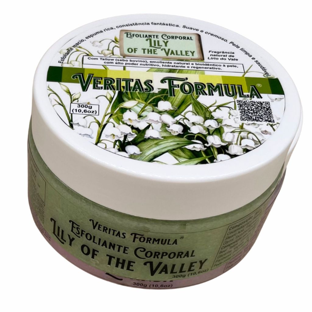 Esfoliante Corporal Natural Veritas Formula - 300g - Pele Macia, Renovada e Perfumada - LILY OF THE VALLEY