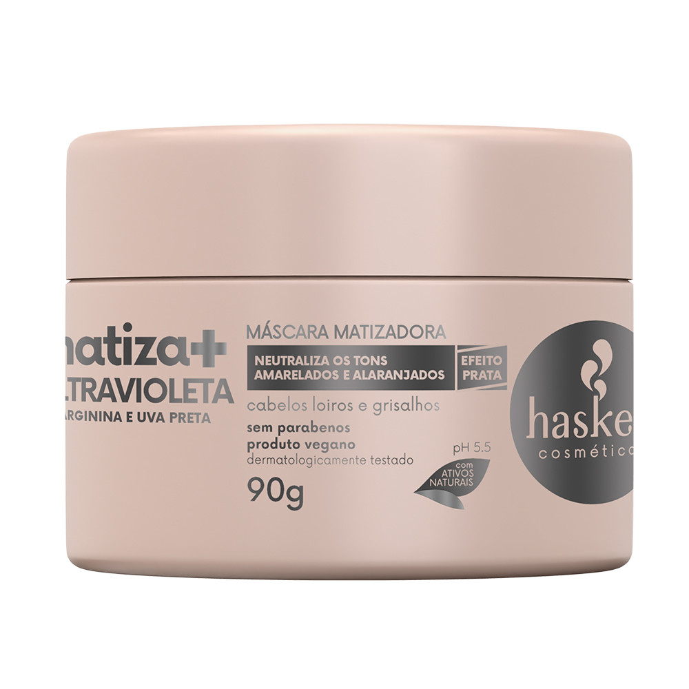 Máscara Matizadora Ultravioleta Matiza+ 90g Haskell | Para cabelos loiros e grisalhos