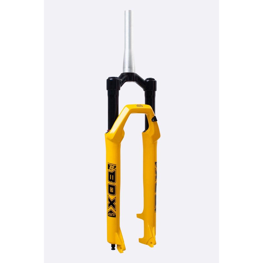 Suspensão Bike HUPI BOX Espiga Tapered 120mm Aro 26, 27.5 e 29 Amarela