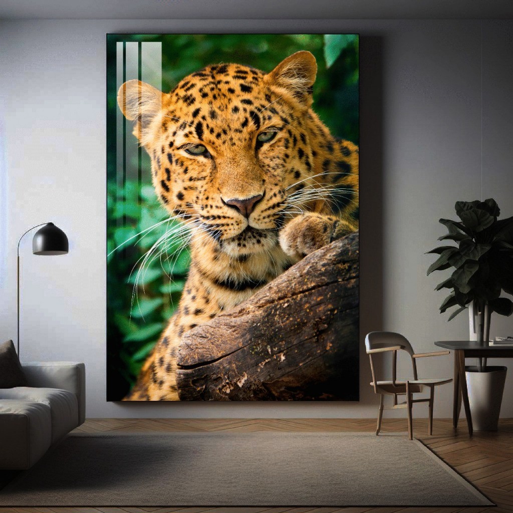 Quadro Decorativo Onça Pintada Selva Savana Luxo Moderno Sala Quarto