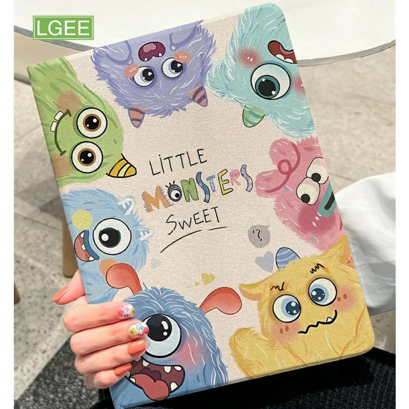Capa Estampa de monstrinho fofo para Samsung Galaxy Tab A9 A9+ S6 Lite S7 S8 S9 