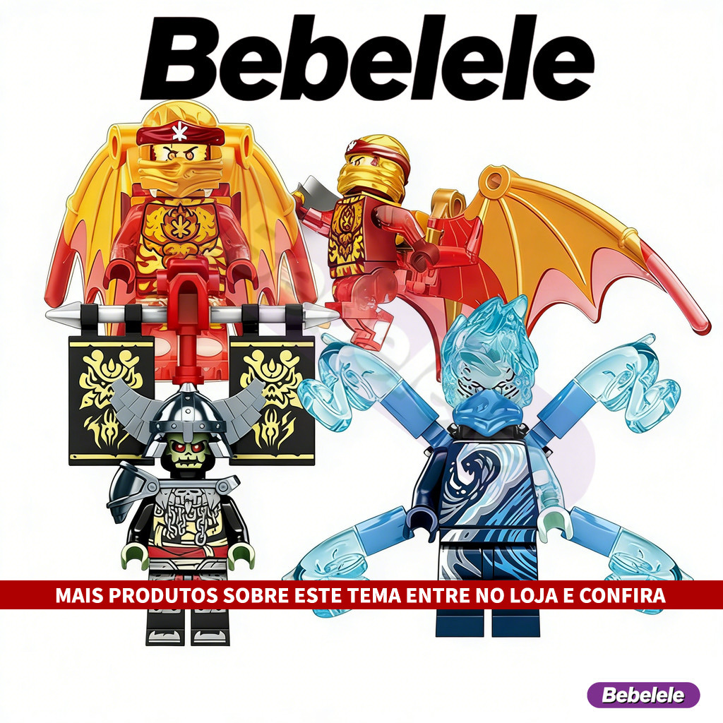 Mini Figuras Ninja Fantasma Blocos de Montar Colecionáveis Brinquedo Educativo Presente para Meninos