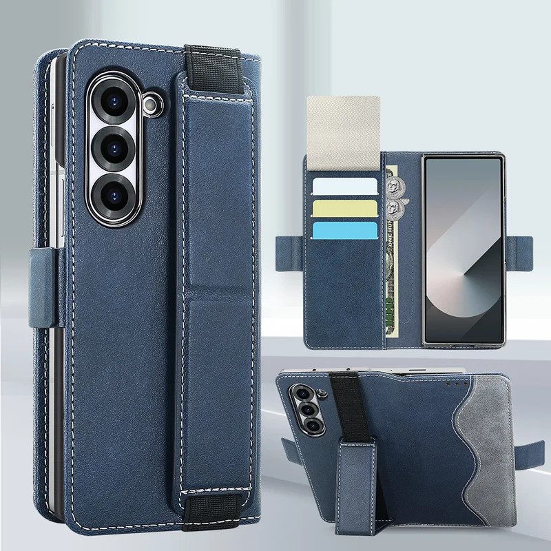 Negócios Couro Do Plutônio Flip Carteira Caso Telefone Móvel Apto Para Samsung G