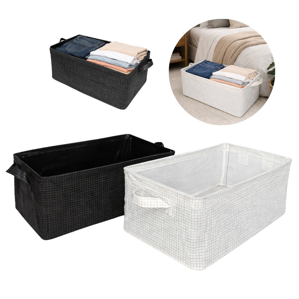 Kit 2 Cestos Organizador 47cm Tecido Utilidades Domésticas
