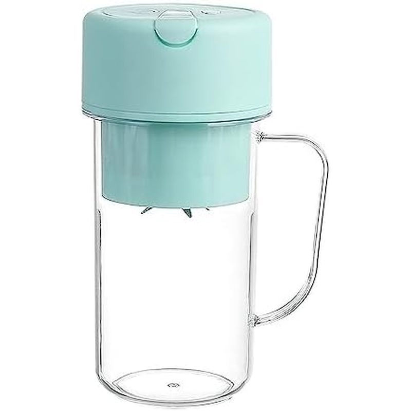 Mini Liquidificador Portátil 420ML, Espremedor Elétrico de Frutas, Misturador de Frutas Recarregável, Liquidificador Peq