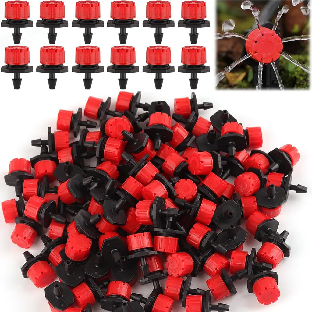 Kit 300 Unidades Micro Mangueira com Aspersores e Gotejadores para Irrigação de Jardim e Horta
