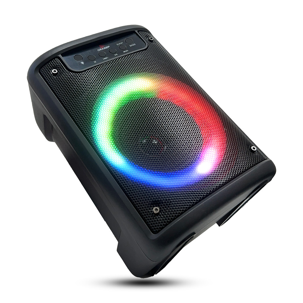 Caixa De Som Bluetooth Portátil LED RGB Hi-Fi TWS Radio Fm USB Cartão SD TF Aux P2 P10
