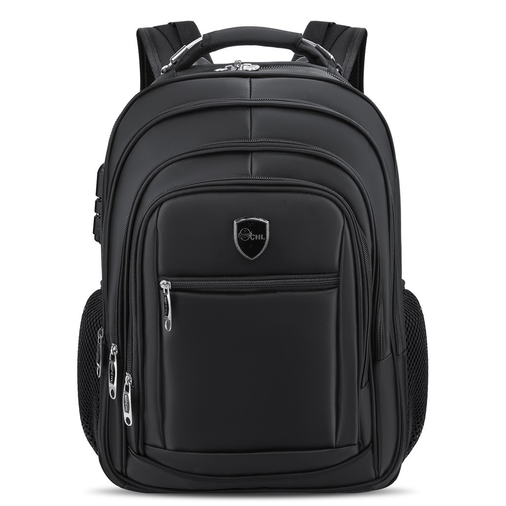 Mochila Cabo de Aço Cadeado Com Bolso Anti-furto Impermeável Faculdade Executivo Notebook CHL 90770