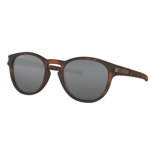 Óculos De Sol Oakley Latch Standard Armação De O Matter Cor Matte Brown Tortoise, Lente Black De Plutonite Prizm, Haste