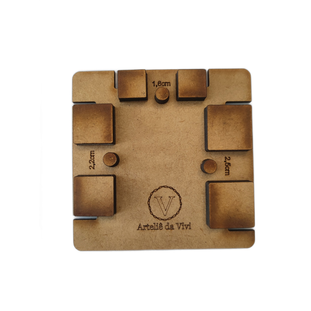 Gabarito para Óculos Quadrado Pequeno em MDF 10cm x 10cm