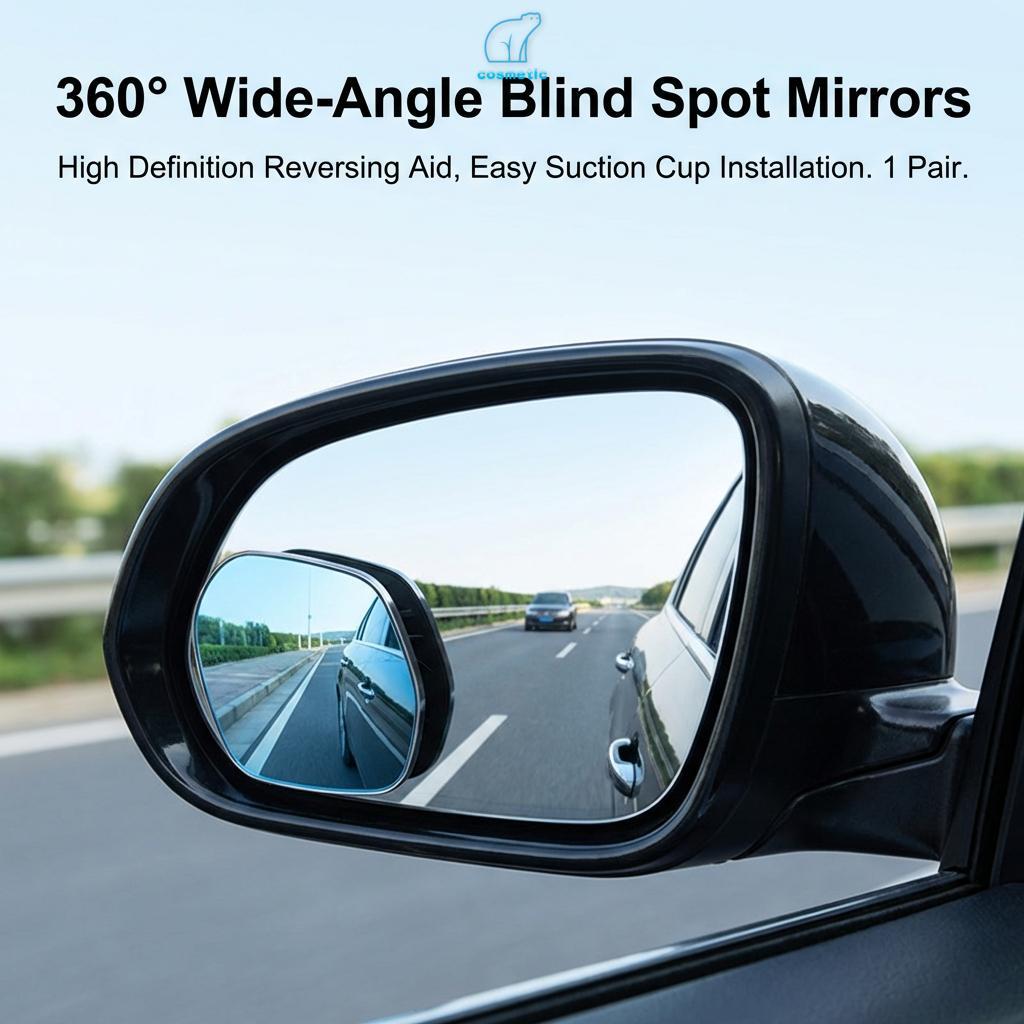 Espelho Retrovisor Grande Angular De 360 Graus-Assistência De Backup HD Com Ventosa