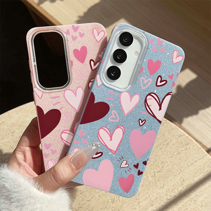 Grande Amor Coração Capinha Para Samsung Galaxy A16 S25 S26 A03 A05 A15 A17 A32 A34 A36 A56 S20 S21 S23 S34 FE ULTRA Shi