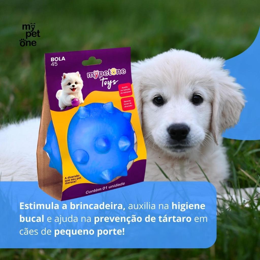 2 Bola Cravo MACIÇA MyPetOne Azul 45mm Brinquedo RESISTENTE Para Cães · foto 2