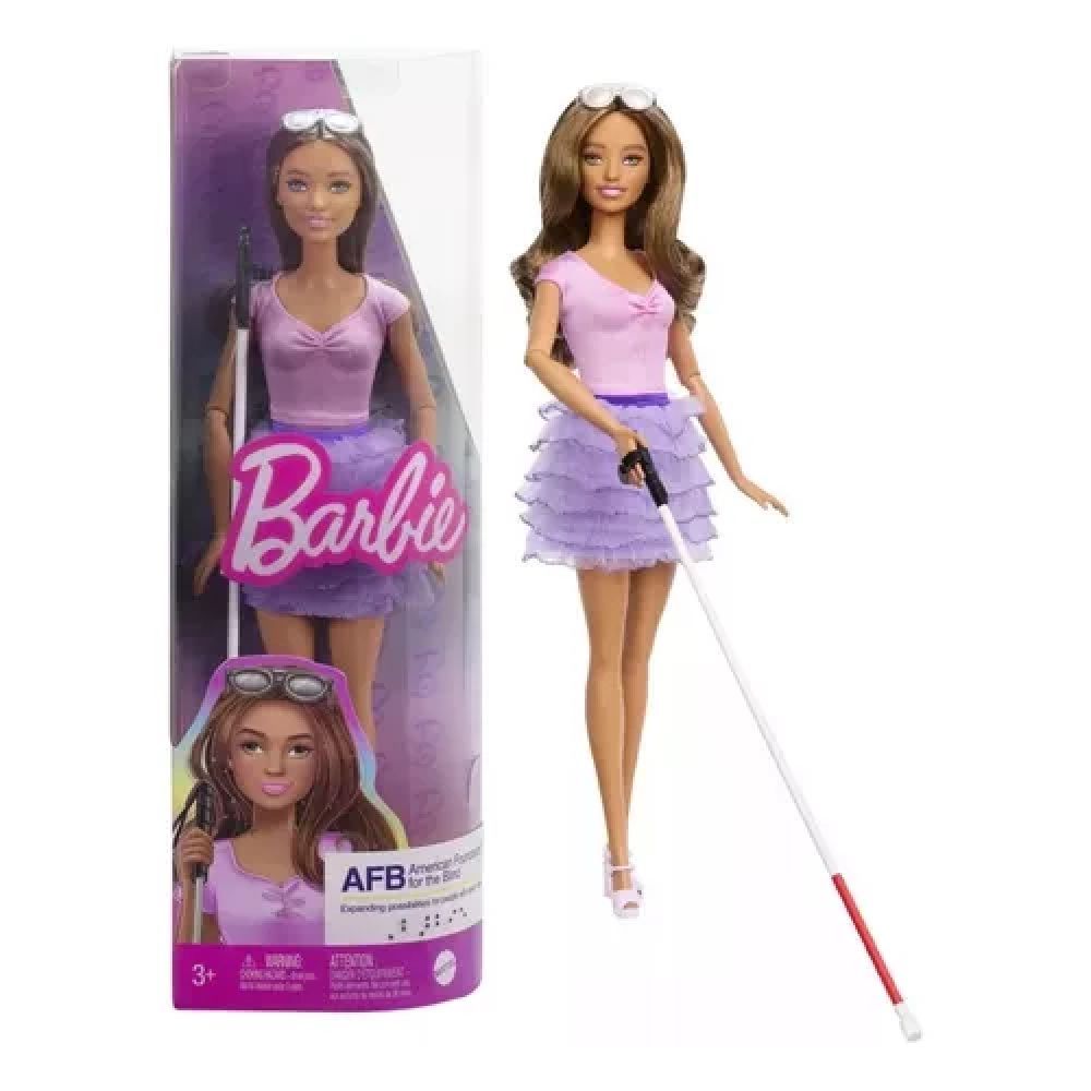 Boneca Barbie Fashionista Cega Deficiente Visual - Mattel Hrh17