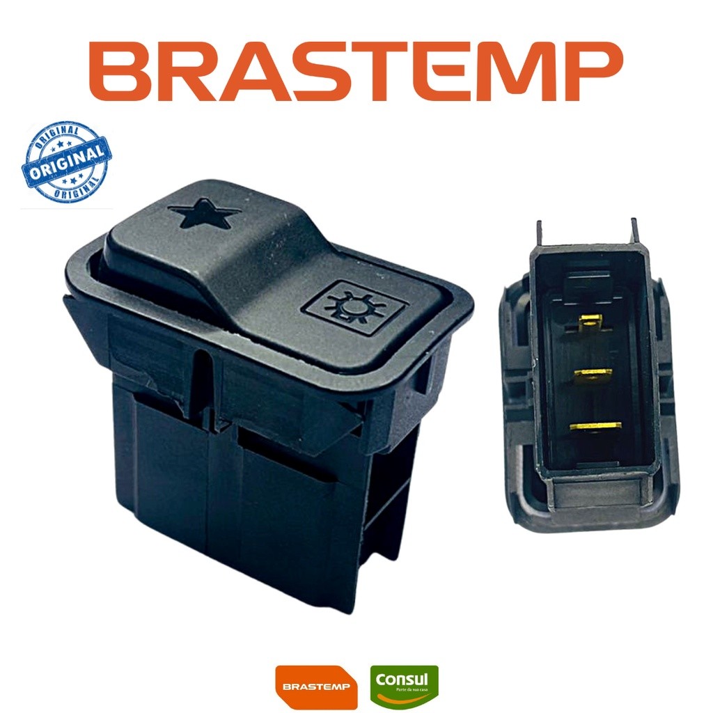 Botão Interruptor Luz Fogão Brastemp Bf075 Bf076 Bf175 Bfd5