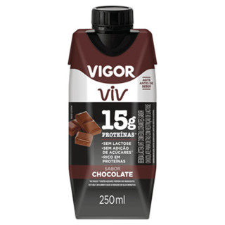 Bebida Proteica Chocolate Zero Lactose Vigor Viv Protein em Oferta na Shopee