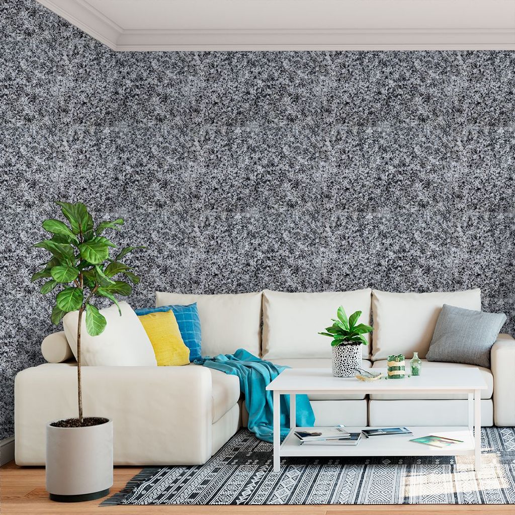 Papel de Parede Granito cinza Autocolante Para Cozinha, Sala Banheiro e móveis