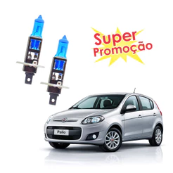 Par Lampada Super Branca Farol de Milha Palio 2012 2013 2014 2015 2016 2017 2018 8500k H1