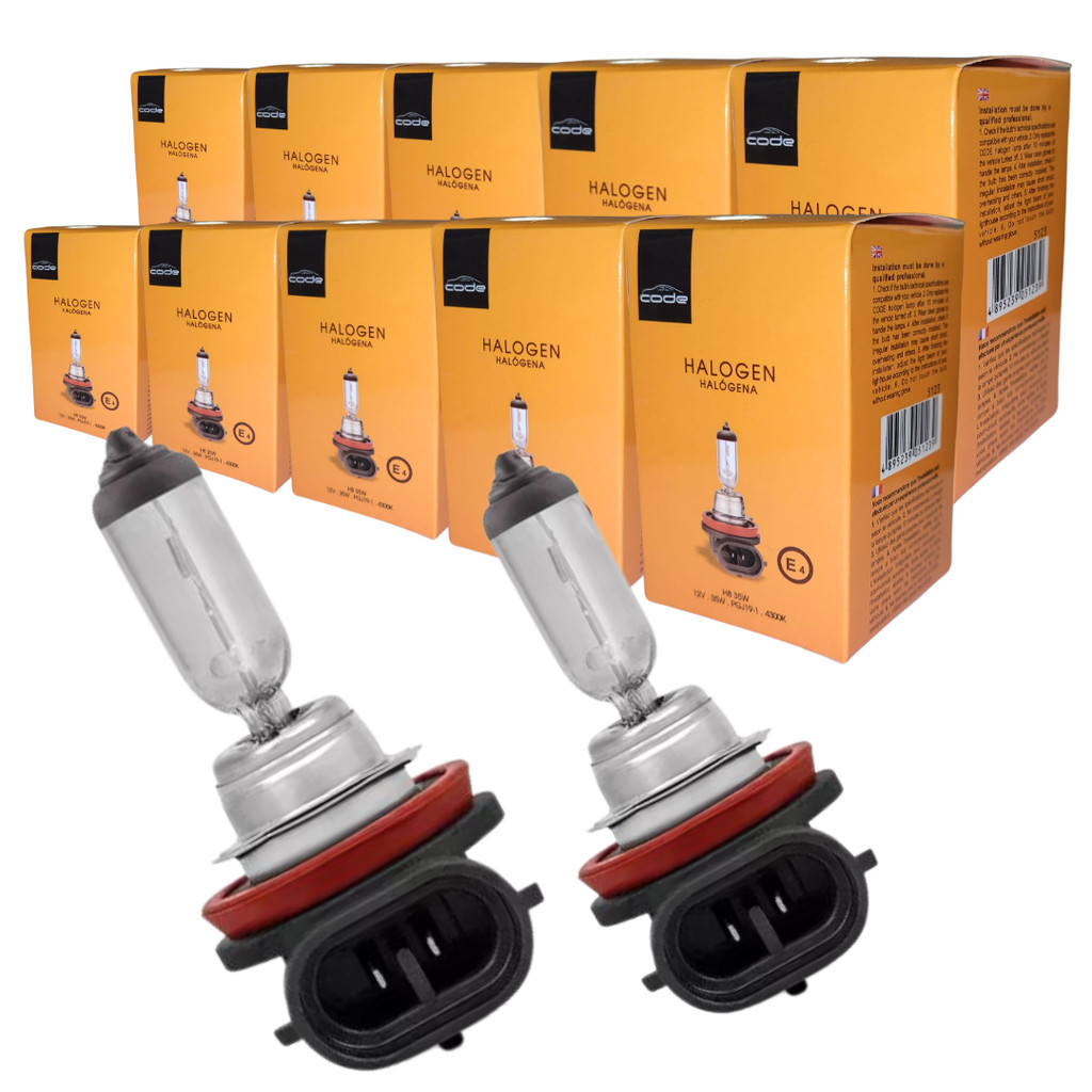 KIT 10 LAMPADA HALOGENA 12V CODE TECHONE 4300K H8 35W