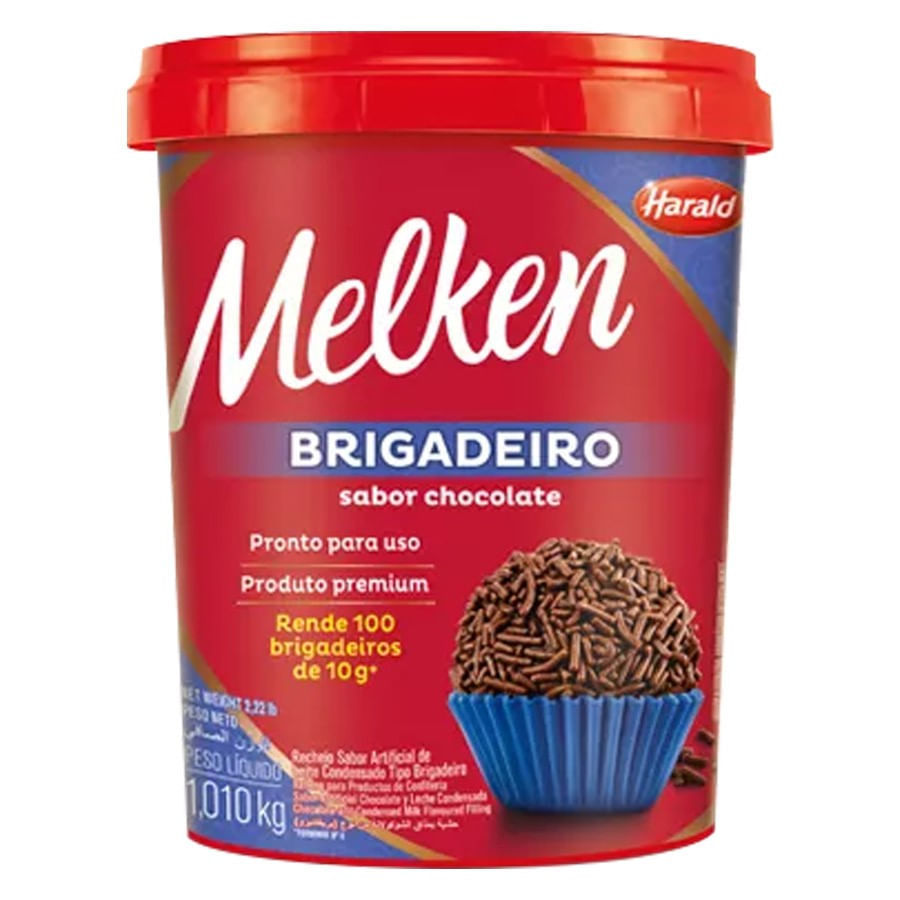 Brigadeiro Pronto Sabor Chocolate Melken 1,010kg Harald em Oferta na Shopee