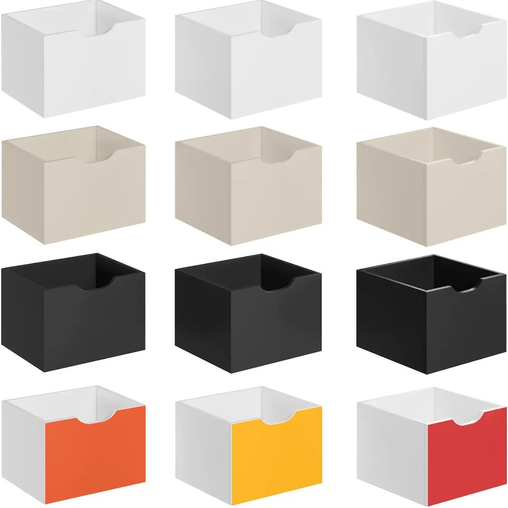 Gavetas Para Nicho Organizador 23,2 x 32,8 x 30,8cm Com 3 Unidades em MDP/MDF Qmovi