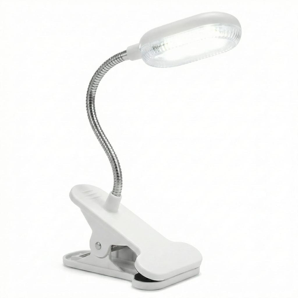 Luminária mini LED flexível 360 graus articulada para leitura