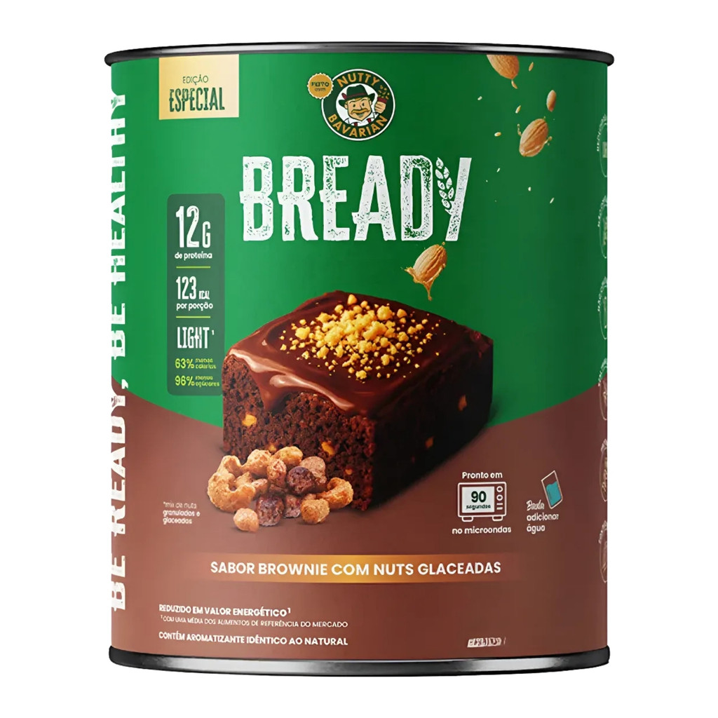 Bready - Lata 2.0 - 360g - Brownie com Nuts Glaceadas em Oferta na Shopee
