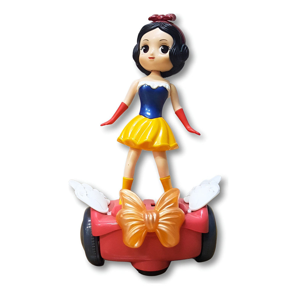Boneca Branca de Neve com Scooter Musical e Luz - Divertida