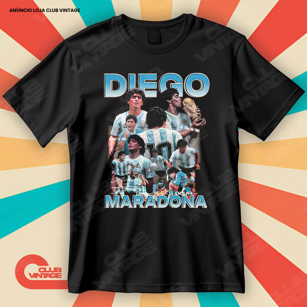 Camiseta Diego Maradona Dios Jogador Histórico Lenda Blusa Camisa Futebol 100% Algodão