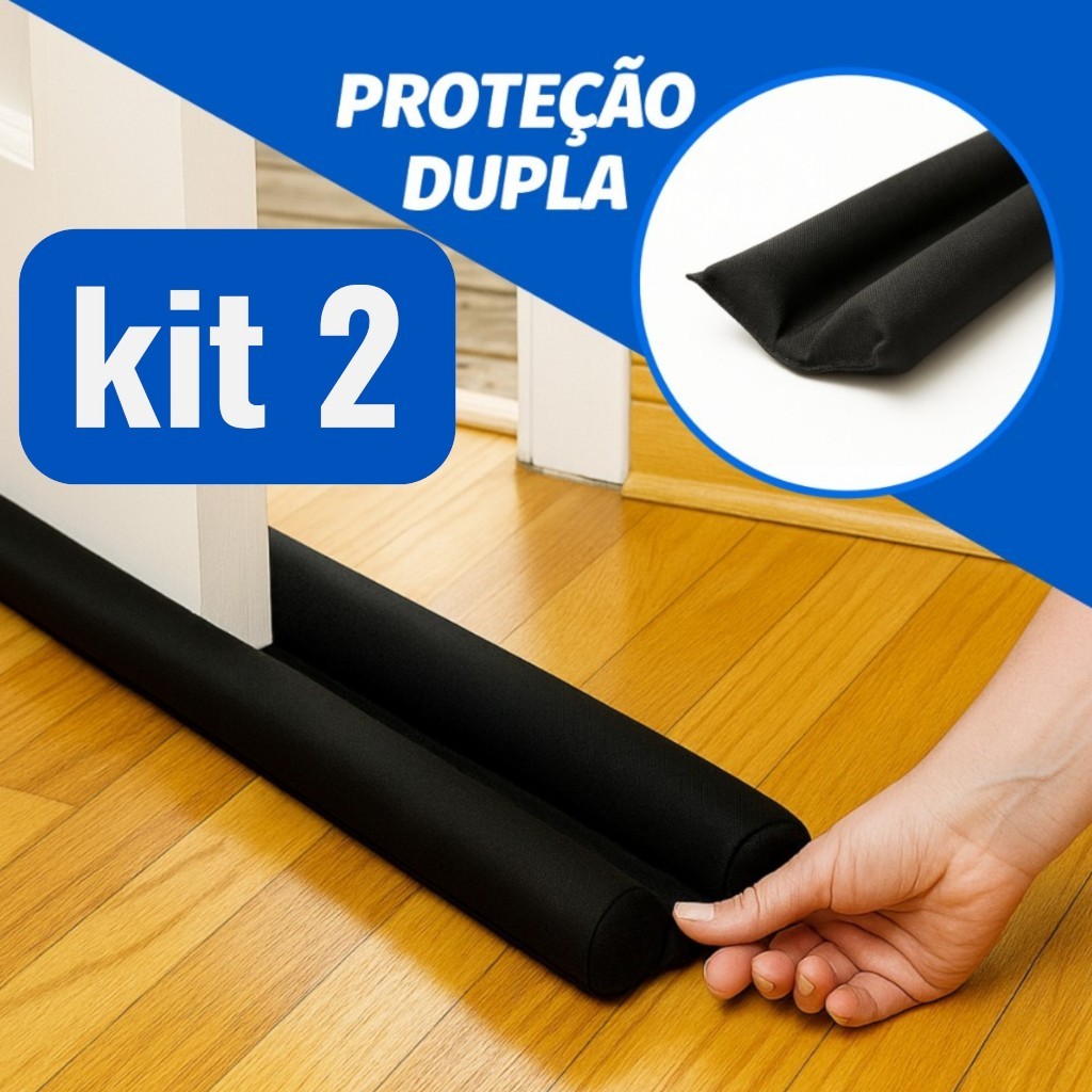 Veda Porta 70/80/90/100cm Rolinho Duplo E Impermeável Anti Insetos Bichos E Poeira em Oferta na Shopee