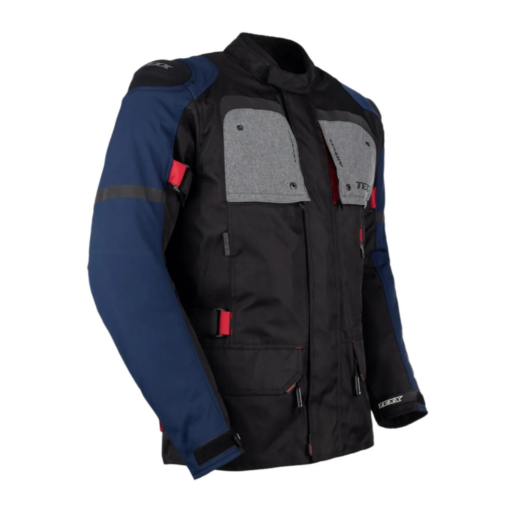 Jaqueta Moto Texx Armor Masculina Preta Azul Vermelha Cinza