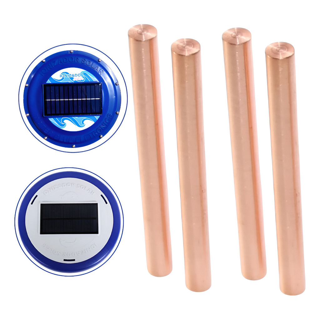 Kit 4 Eletrodos Cobre 6mm X 90mm para Ionizador de Piscina em Oferta na Shopee