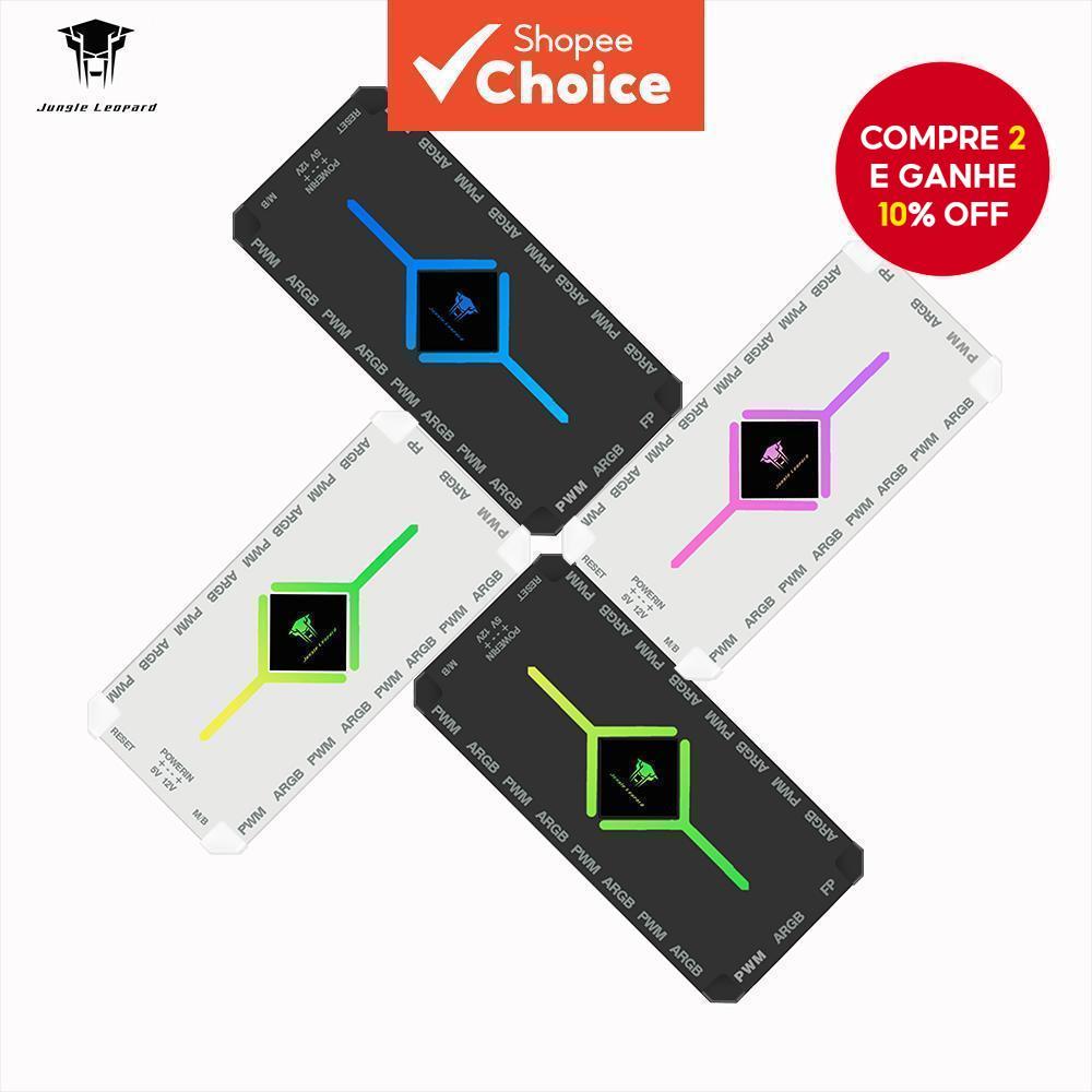 Jungle Leopard Smart Hub 5V 3PIN ARGB 4 Pinos PWM 9 Portas PC Case CPU Ventilador Controlador IR Luz Remota