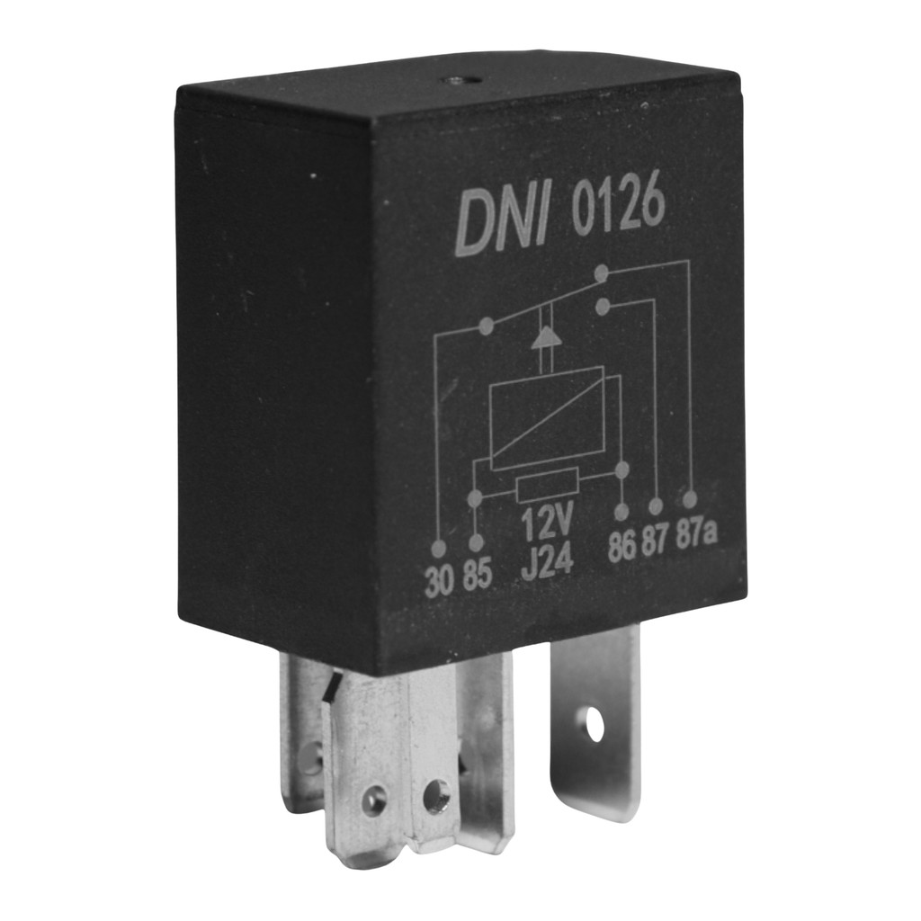 Míni Relé Auxiliar - 12V - 30/20A - DNI 0126 em Oferta na Shopee