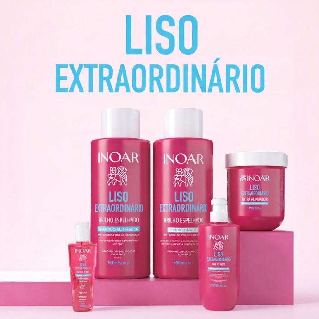 Cabelo Alinhado e Sem Frizz – Monte Seu Kit Liso Extraordinário Inoar em Oferta na Shopee