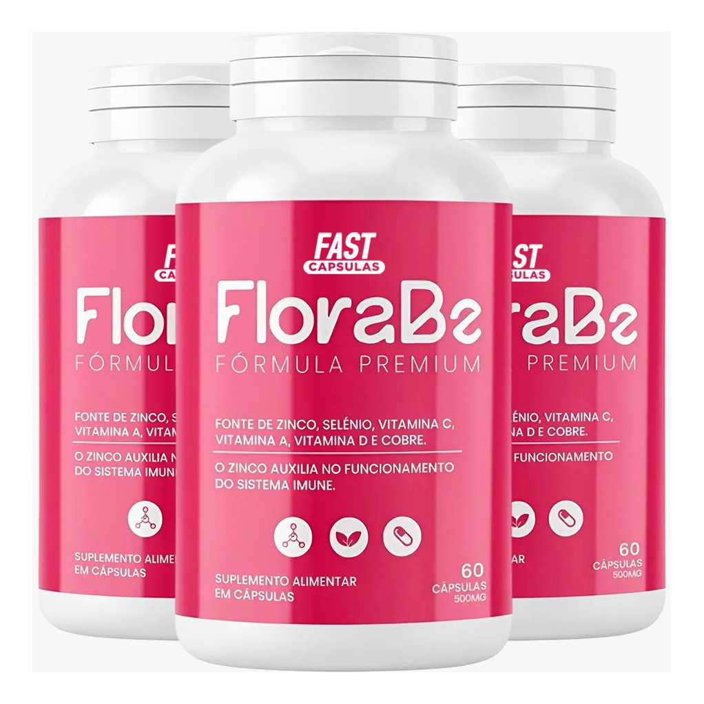Kit 3 Florabe Suplemento Íntimo Saúde Feminina 60 Cápsulas