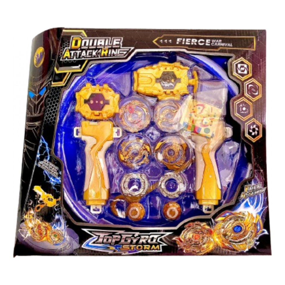 Pião Beyblade Beyblade Top Gyro Storm C/ 2pcs Arena E Adesiv