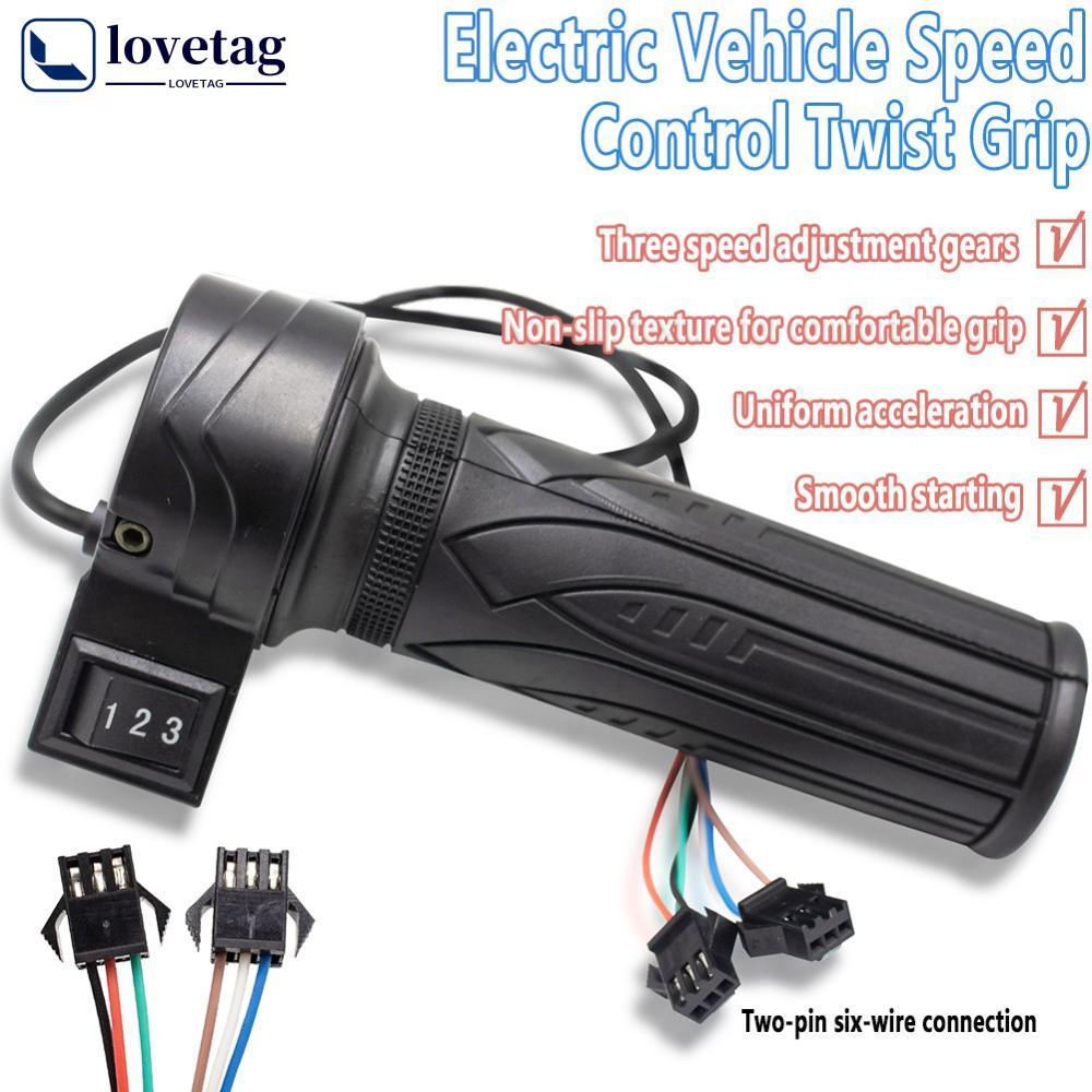 LOVETAG 3 Velocidades Bicicleta Elétrica Scooter Controle De Velocidade Acelerador Torção Aperto Guiador Para E-Bike & S