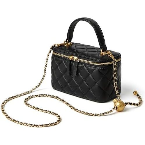 DORIS & amp ; JACKY Pequena Caixa Acolchoada Bolsa Crossbody Para Mulheres Designer De Couro Mini Alça Superior Com De C