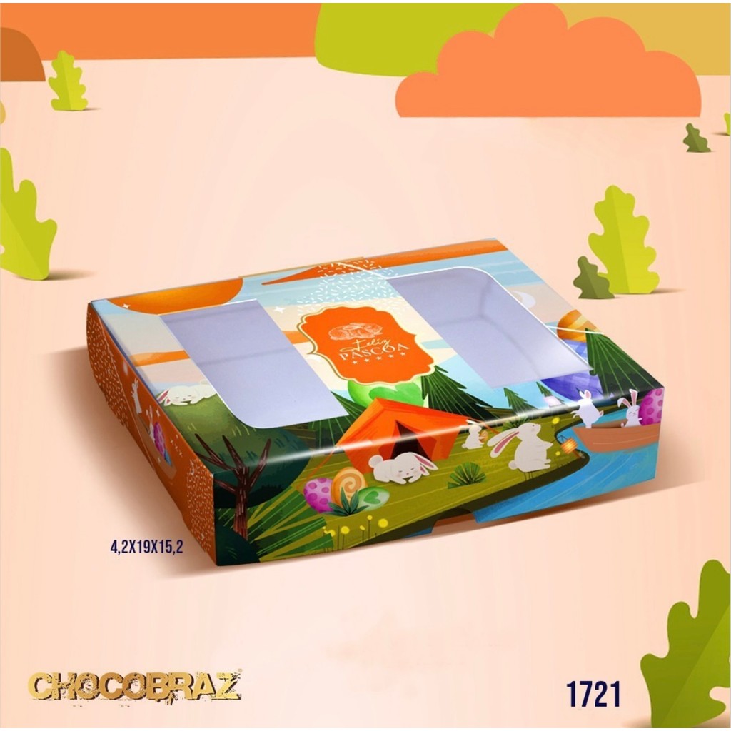 10 Caixas p/ 12 Doces com visor Linha Origem 1721 (PASCOA JANGO OUTLET)