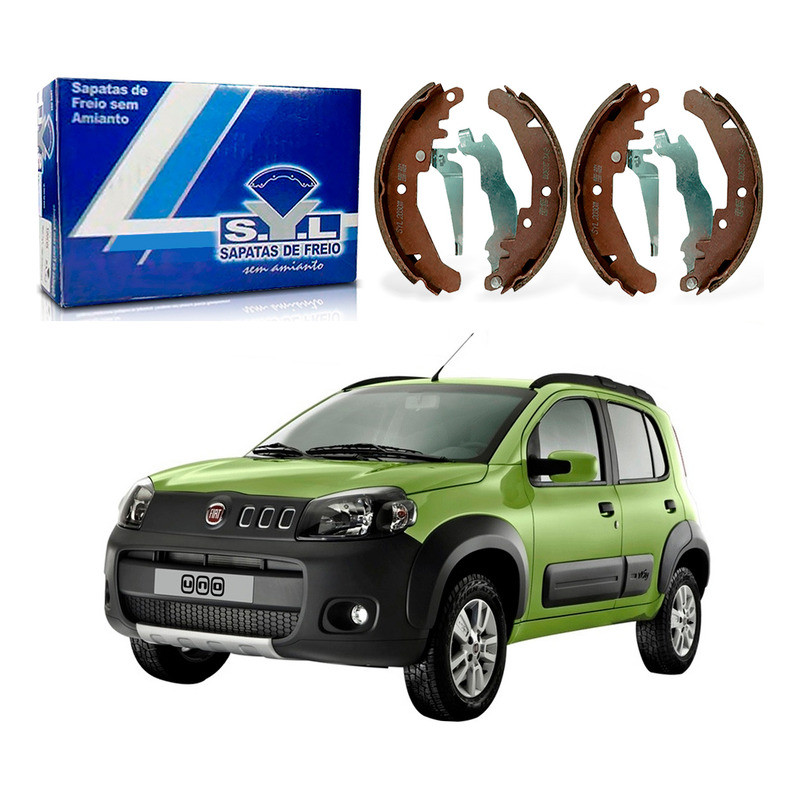 Sapata De Freio Syl Novo Uno Way 1.0 1.4 Sem Abs 2011 A 2016 em Oferta na Shopee