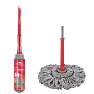 Mop Auto Torção Condor Original para Limpeza de Pisos Não Molha a Mão Limpa e Seca em Oferta na Shopee