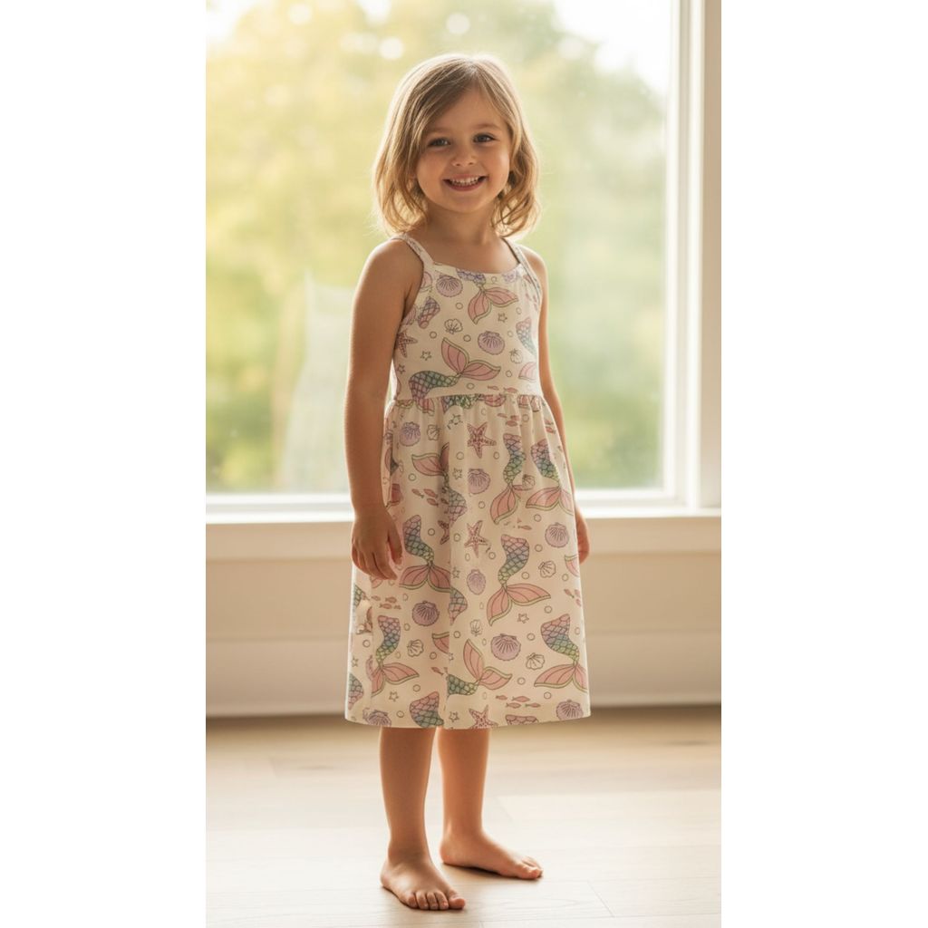 Vestido Meninas Regata Verão Leve Fresquinho Confortável