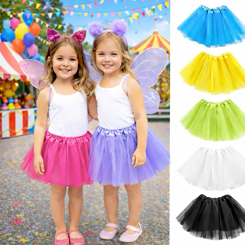 Saia de Tule Tutu Infantil Lisa Carnaval Ballet Festa 30 cm